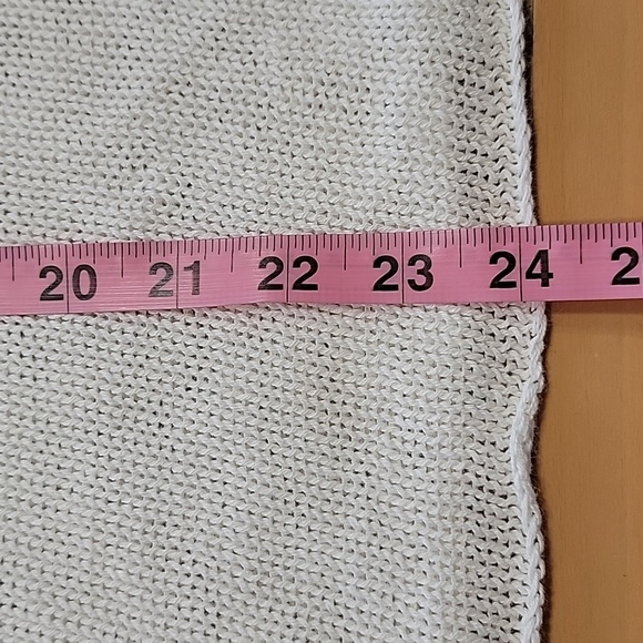 Gap Size XL Off-White Knit Hooded Sweater. Linen Blend. Excellent Used Condition - Picture 9 of 10